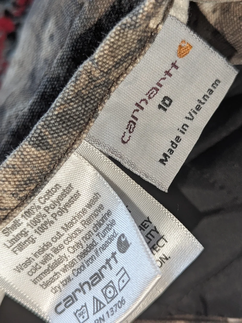 Carhartt Kids Camouflage Overalls in Brown and Green